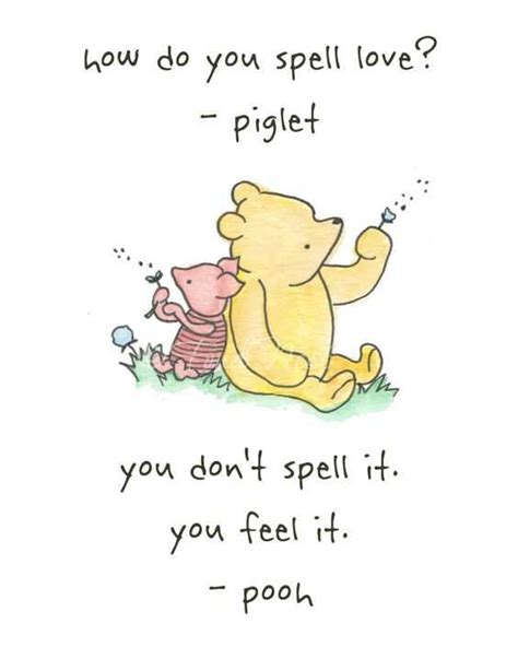 Winnie the Pooh and Piglet Quote Spell Love – ExplorePic