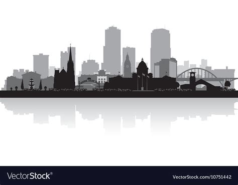 Little rock arkansas city skyline silhouette Vector Image