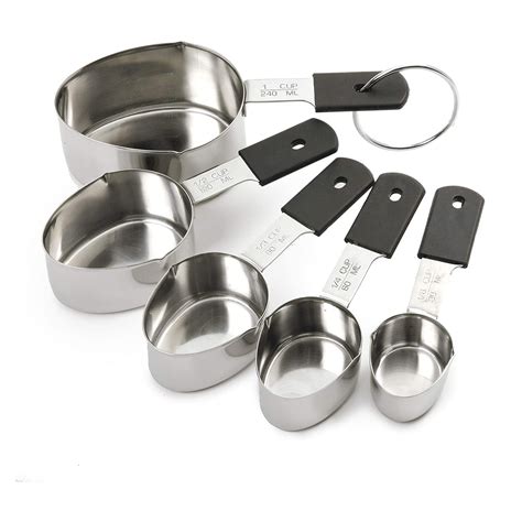 Norpro 5 Piece Grip Ez Stainless Steel Measuring Cups Set w/ Dual Spouts, Silver - Walmart.com