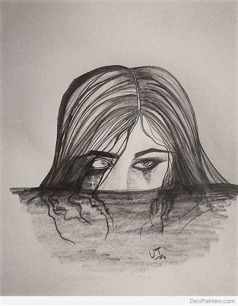 Creepy Girl Drawing