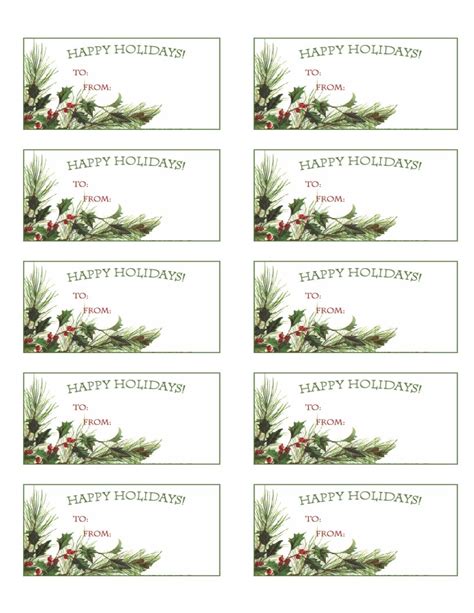 Printable holiday gift tags christmas labels party pdf by dson162