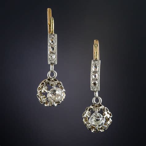 Antique Diamond Drop Earrings