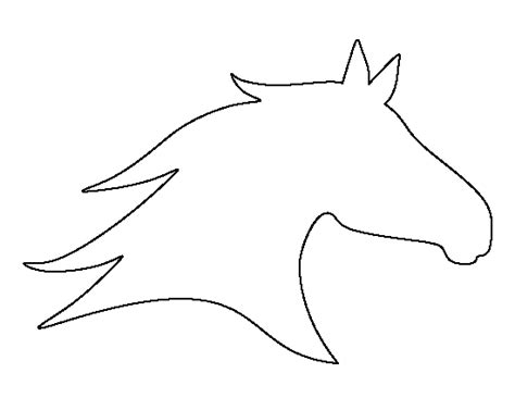 Printable Horse Head Template | Horse stencil, Horse head, Pattern