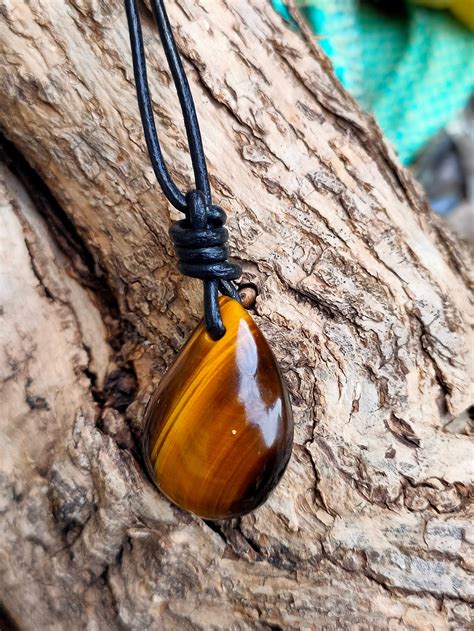 Chakra Tiger Eye Pendant Men Tiger Eye Chakra Necklace | Etsy