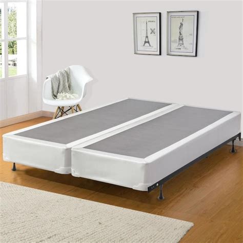 Glance 8-in Split Wood Fully Assembled Traditional Box Spring/Foundation for Mattress, Queen in ...