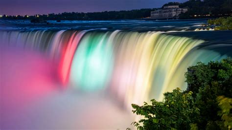 Niagara Falls At Night UHD 8K Wallpaper | Pixelz