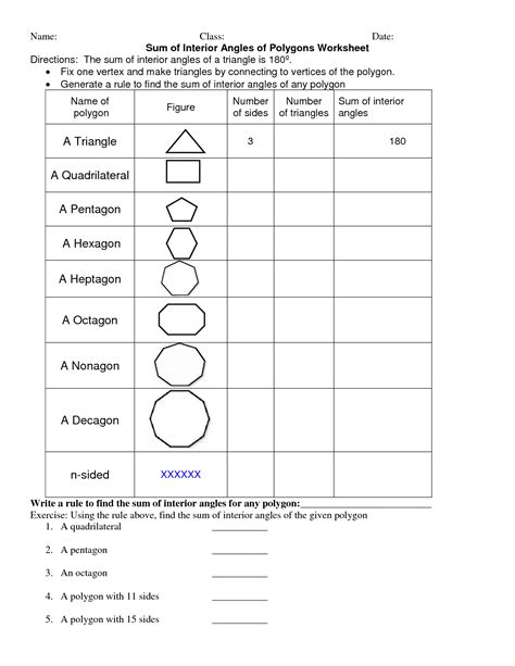 Angles In Polygons Worksheets Kuta Software