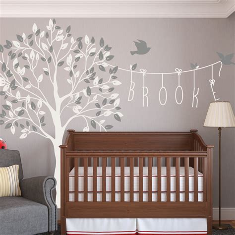 Nursery Tree Wall Decal With Name | Wallboss Wall Stickers | Wall Art Stickers | UK Wall ...