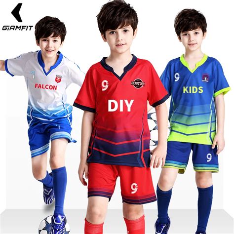 Aliexpress.com : Buy Kids Soccer Jersey Sets Custom Uniforms Survetement Football Jerseys sports ...