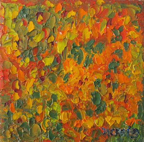 Autumn Leaves Abstract Painting by Nancy Craig