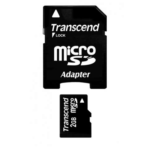 Transcend 2GB MicroSD Card with Adapter | MemoryC