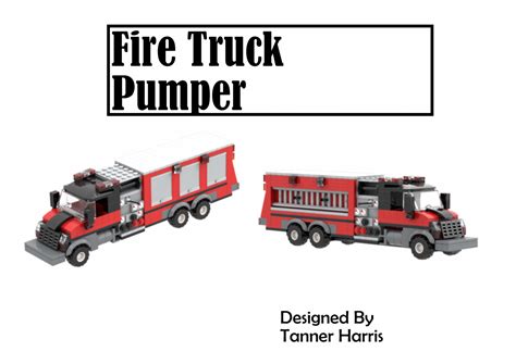 Lego Fire Truck--PDF File of Custom Lego Fire Truck Instructions (INSTRUCTIONS ONLY)