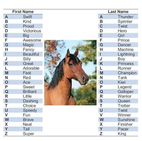 horse names