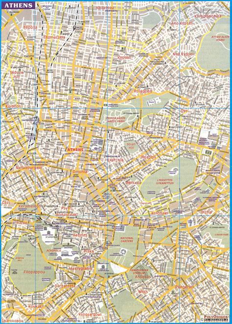 Athens city map - City map of Athens greece (Greece)