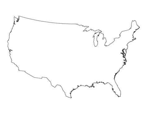 Drab Usa Political Blank Map Free Images - Www