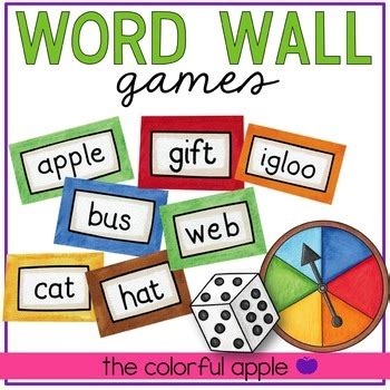 Word Wall Games by The Colorful Apple | TPT