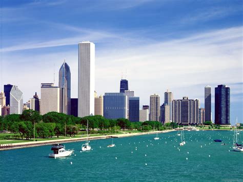 Lake Michigan Chicago Skyline - Wallpaper, High Definition, High Quality, Widescreen