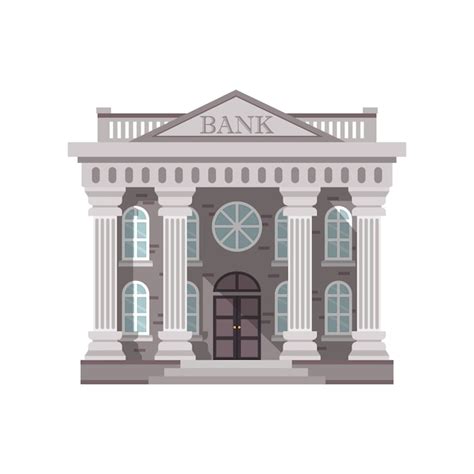 Premium Vector | Bank building illustration