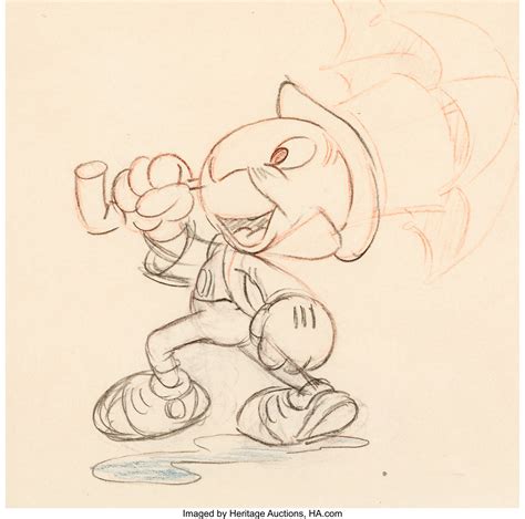 Pinocchio Jiminy Cricket Animation Drawing (Walt Disney, 1940).... | Lot #19482 | Heritage Auctions