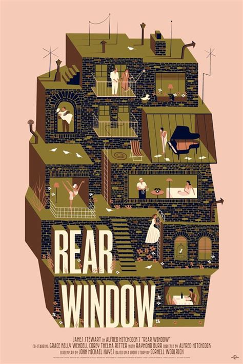 INSIDE THE ROCK POSTER FRAME BLOG: Rear Window Movie Poster by Adam Simpson Mondo Release Details