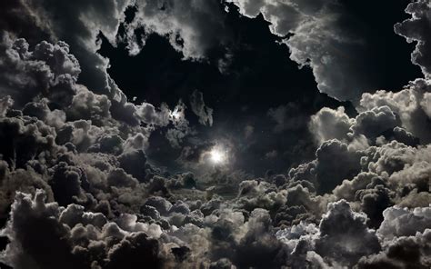 Download Night Moon Sky Nature Cloud HD Wallpaper