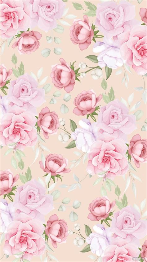 Pastel Pink Floral Pattern