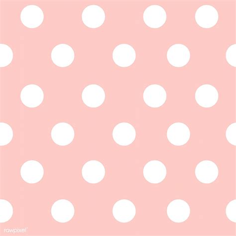 Pastel pink and white seamless polka dot pattern vector | free image by ...