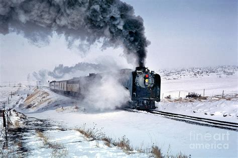 Union Pacific 844 Steam Locomotive on a Snowy Run Photograph by Wernher Krutein - Fine Art America