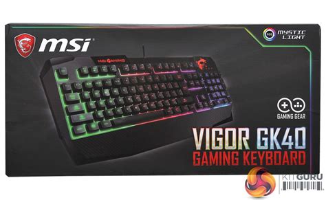 MSI Vigor GK40 RGB Gaming Keyboard Review | KitGuru