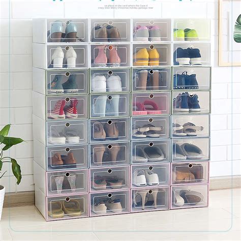 Aliexpress.com : Buy Two pieces Transparent Plastic Shoe Box Shoes Storage Artifact Shoe Storage ...