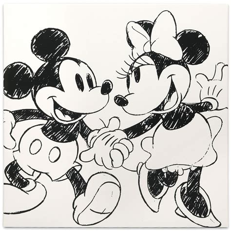 Mickey And Minnie Mouse Black And White