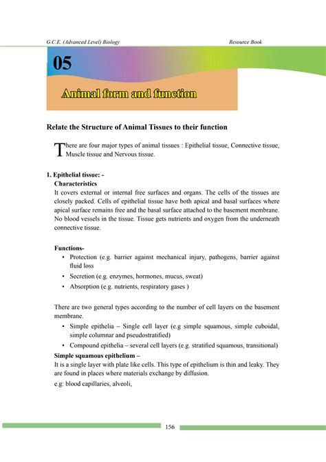 SOLUTION: Animal tissues and its functions - Studypool