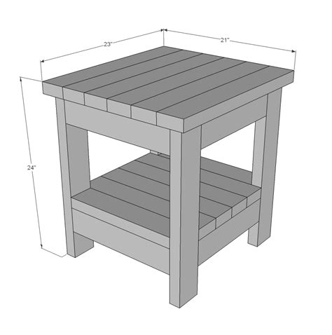 Ana White | Tryde End Table with Shelf - Updated Pocket Hole Plans - DIY Projects