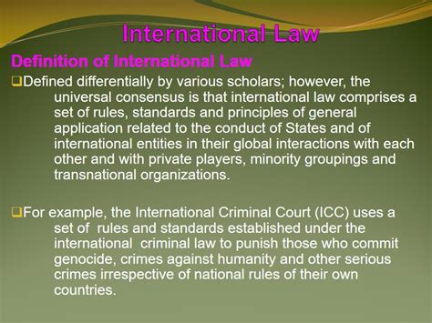 International Law: Definition and Uses - 1058 Words | Presentation Example