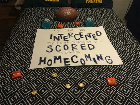 Fun and easy way to answer back to a football player. I barely had time to make the poster so it ...