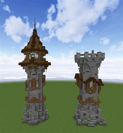 Two Medieval Tower Designs : Minecraftbuilds Casa Medieval Minecraft, Art Minecraft, Minecraft ...