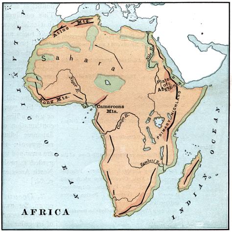 Atlas Mountains On Map Of Africa - World Of Light Map