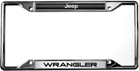 Jeep Wrangler Chrome Metal License Plate Frame | Auto Gear Direct