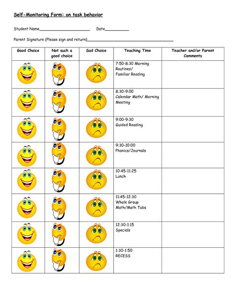 Behavior Charts For The Classroom at Emil Colmenero blog