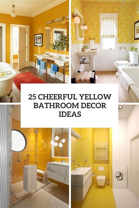 25 Cheerful Yellow Bathroom Decor Ideas - Shelterness