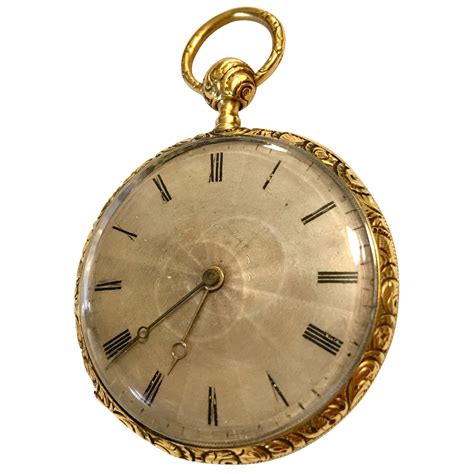 Antique Open Face Musical Quarter Repeater 18 Karat Yellow Gold Pocket Watch For Sale at 1stDibs