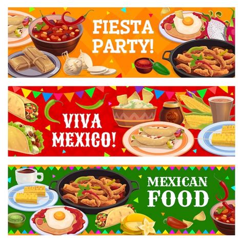 Premium Vector | Mexican cuisine meals drinks fruits and snacks