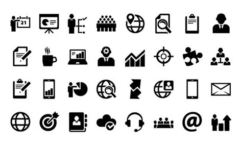 Business Vector Icon Set - Free Vector Site | Download Free Vector Art, Graphics