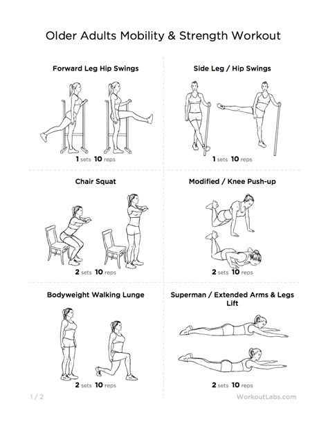 Printable Balance Exercises For Seniors With Pictures