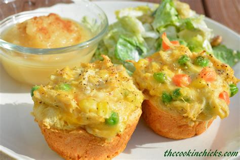 Chicken Pot Pie Muffins - The Cookin Chicks