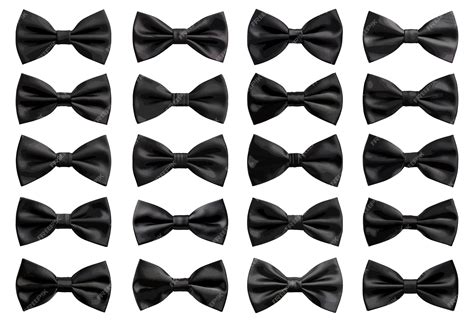 Premium Vector | Black bow tie vector set isolated on white background