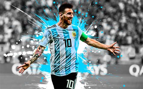 Download Argentina National Football Team Messi Fanart Wallpaper | Wallpapers.com