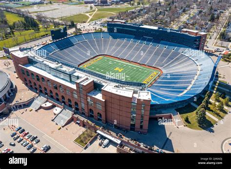 Michigan Stadium, University of Michigan, home of the Wolverines NCAA College Football stadium ...