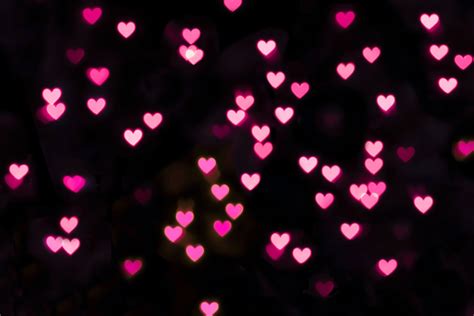 Pink Hearts Wallpaper 4K, Black Background, Bokeh, Black/Dark, #3409 | eduaspirant.com