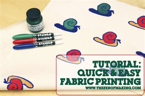 Tutorial: Quick and Easy Fabric Printing | Red-Handled Scissors